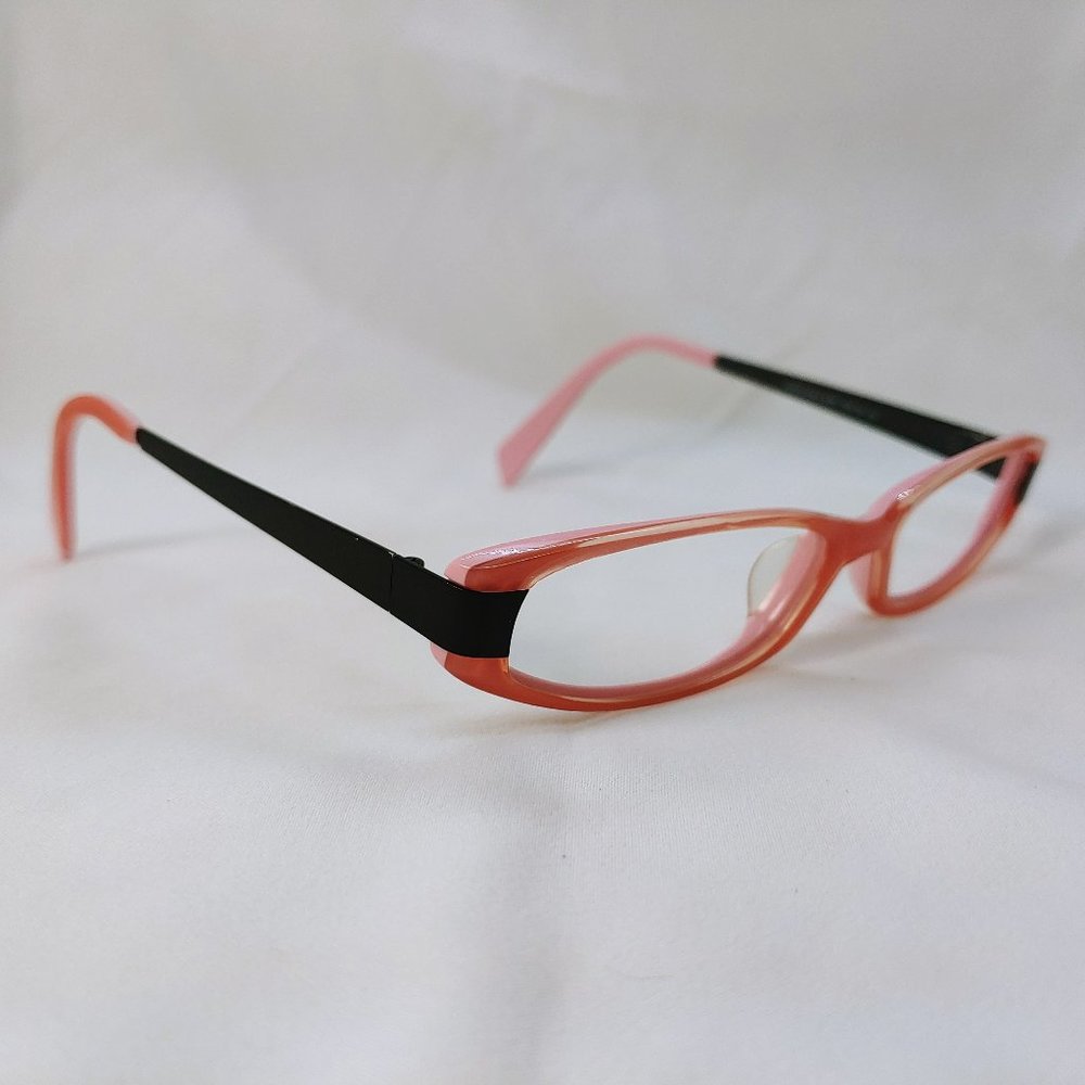 HUMPHRY'S Eyeglass Frames 2185 Pink Full Plastic Rims Black Metal ESCHENBACH